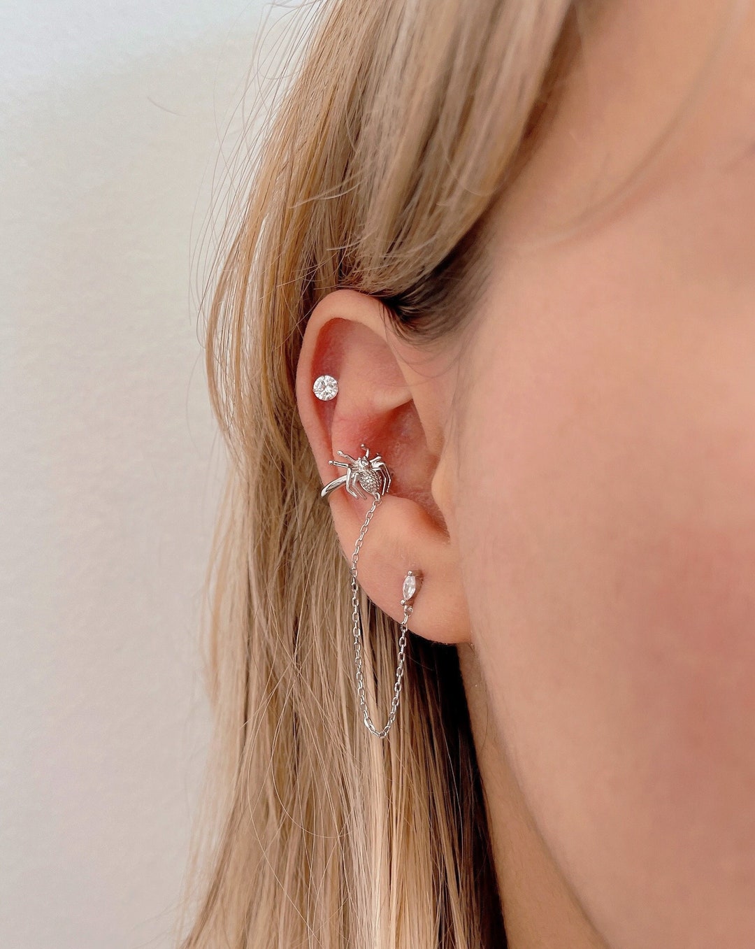 アクセサリー Animal Fetish Pierced Earrings - Silver Amazon.com: Punk Wolf Animal Stud Earrings for Men Women