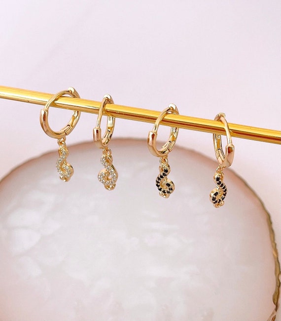 Orecchini Con Chiave Di Violino Orecchini A Forma Di Nota Musicale In Argento Sterling 925 - Chiave Di Violino Per Musiciste, Regalo Elegante Spilla Gioiello Per Vestiti
