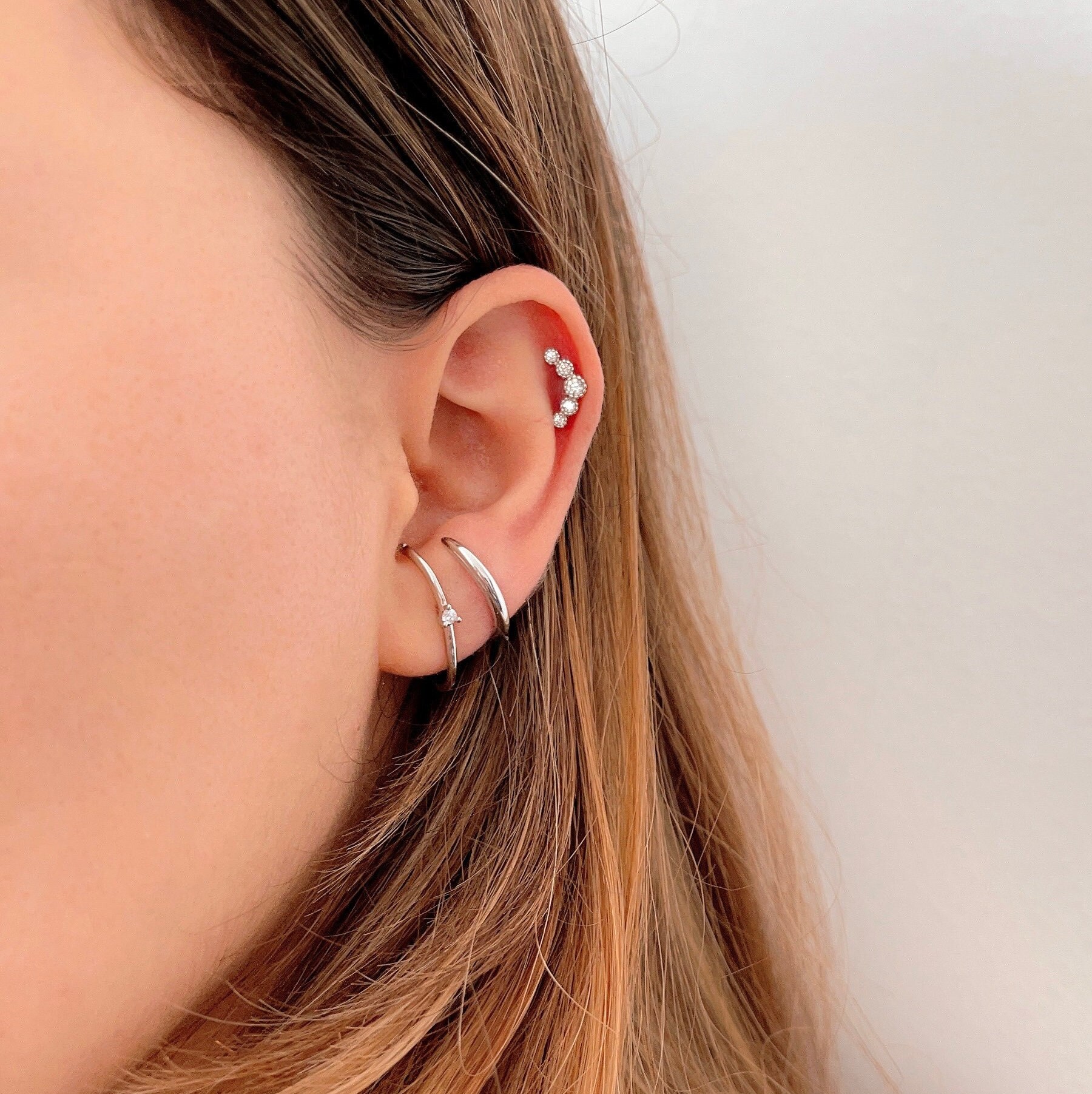 Smooth Bar Suspender Earrings, Sterling Silver Bar Earring