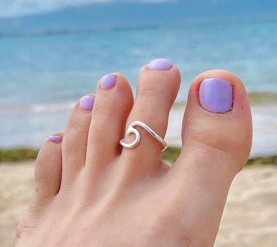Wave Toe Ring, Sterling Silver Toe Rings, Midi Ring, Toe Rings for Women,  Ocean Ring, Dainty Ring, Minimalist Ring, Gift for Nature Lovers 