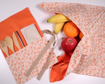 Eco Friendly Lunch Set Bento Bag Utensil Wrap