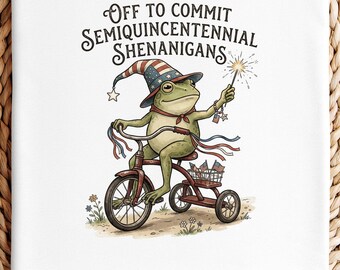 America 250th Anniversary Frog PNG, 4th of July Shirt, Semiquincentennial Shenanigans