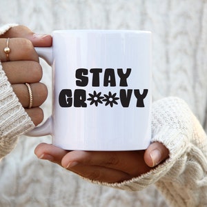 Stay Groovy SVG, Hippie SVG, Daisy Svg, Stay Groovy Tee Svg Teen Girl Gifts, Retro SVG, 70s Svg, Positive Svg Cricut Cut File