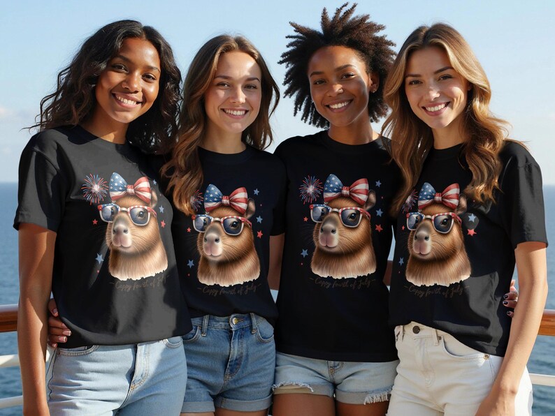 Women's Patriotic T-Shirt, Cute Dog Graphic Tee, 4th of July Celebration Shirt, Casual Summer Top, American Flag Design, Trendy Outfit