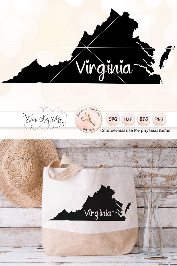 Virginia SVG Virginia is for Lovers Map Svg PNG VA State Etsy