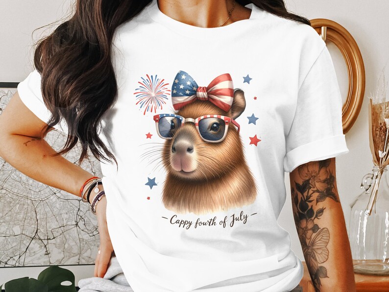 Patriotic Sloth T-Shirt, Fourth of July Fireworks USA Flag Hat, Cute Animal Independence Day Tee, Unisex Summer Top