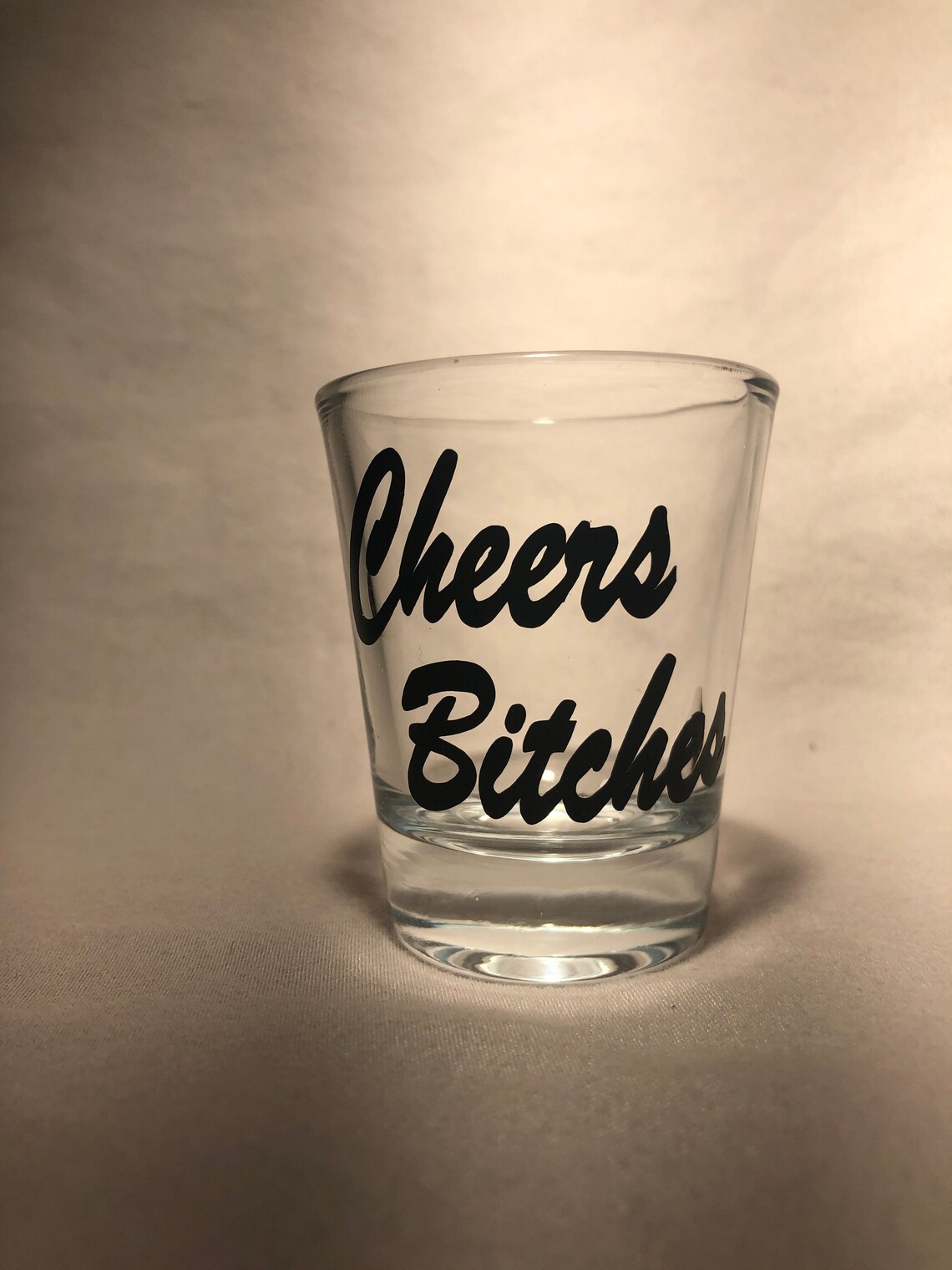 Shot Glass Cheers Bitches Etsy