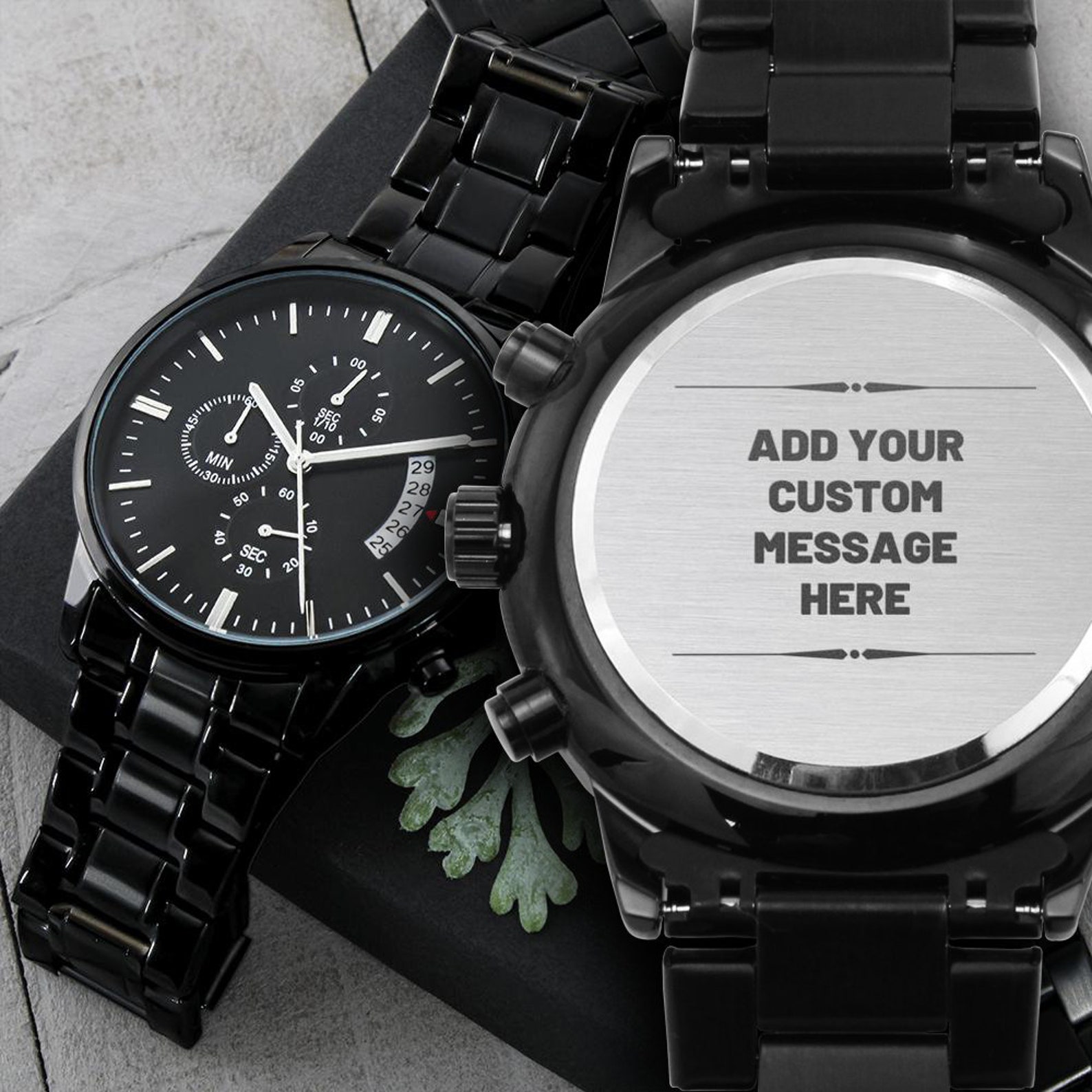 Engraved Watch For Men Engraved Men Watch Custom Men Watch Etsy