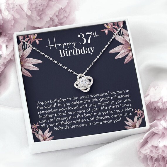 37th Birthday Gift For Her 37th Birthday Present Happy 37th | Etsy