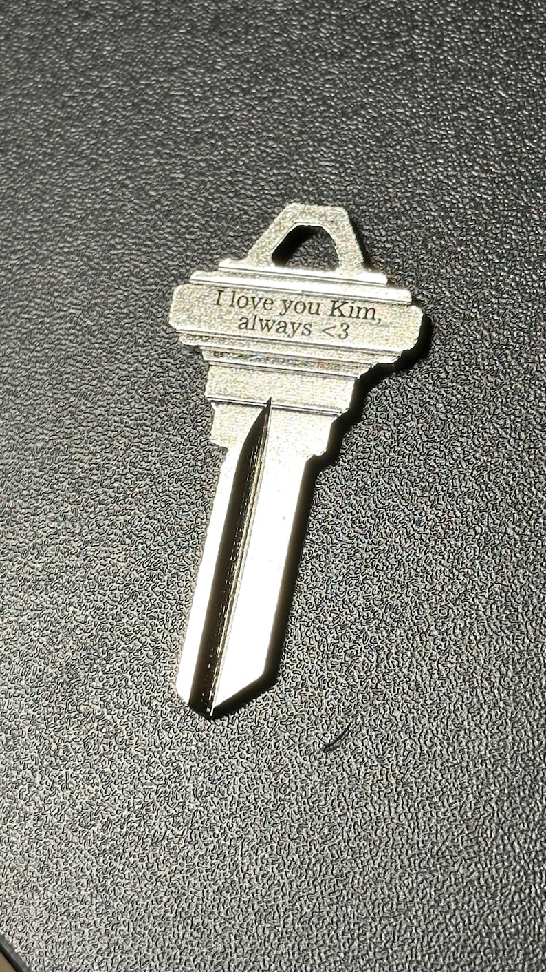Custom Engraved Key Blank – Personalized Key Tag - Etsy