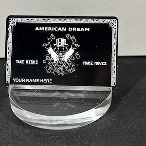 American Dream Midnight Black Card Metal Credit Card Swap, Chip and Magnetic Strip Migration, Safe and Secure