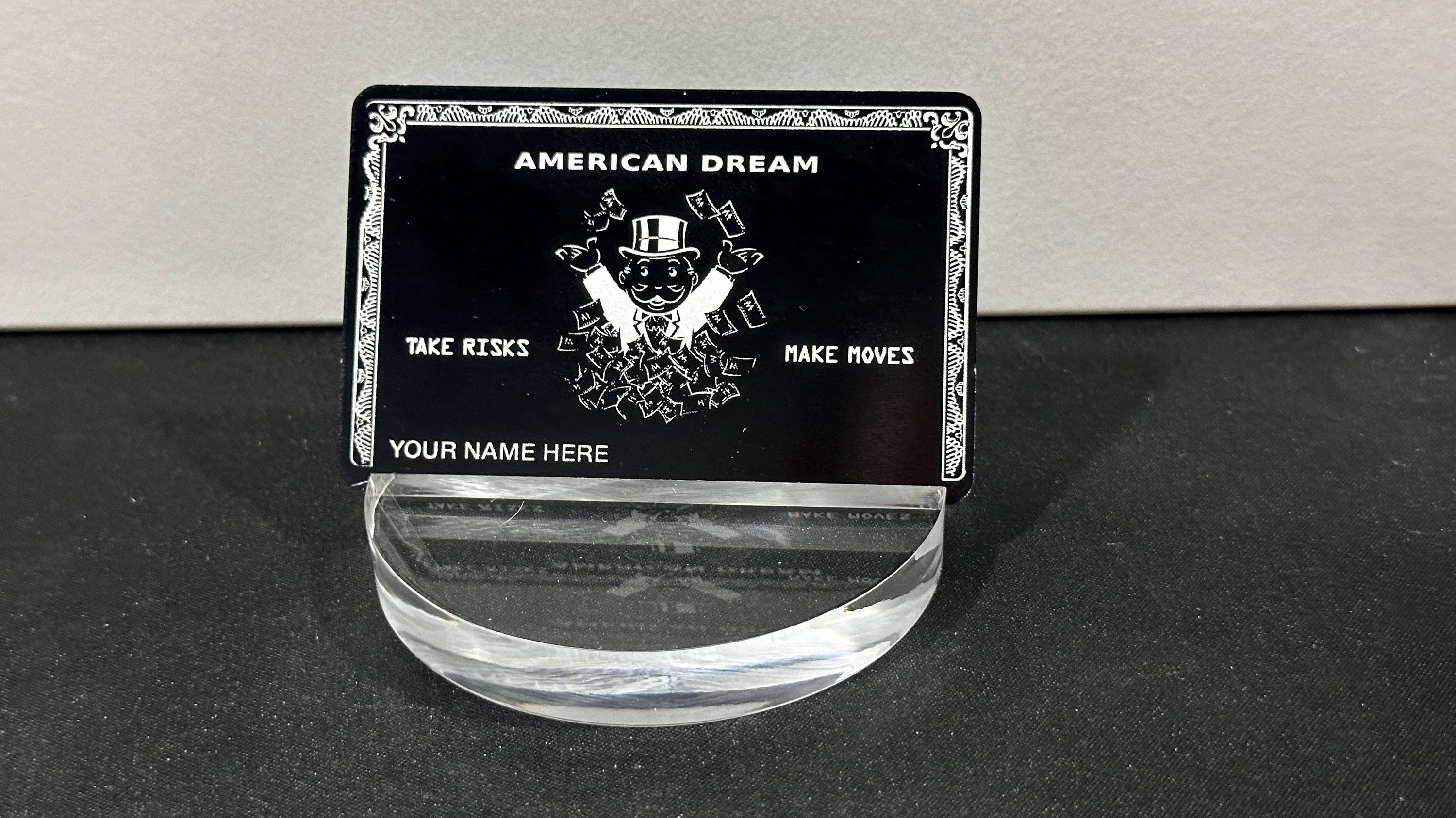 American Dream Midnight Black Card Metal Credit Card Swap, Chip and Magnetic Strip Migration, Safe and Secure