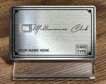 Millionaire&#39;s Club Platinum Silver Card Metal Credit Card Swap, Chip and Magnetic Strip Migration, Safe and Secure