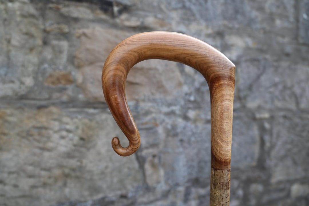 Cherry Wood Walking Stick Etsy