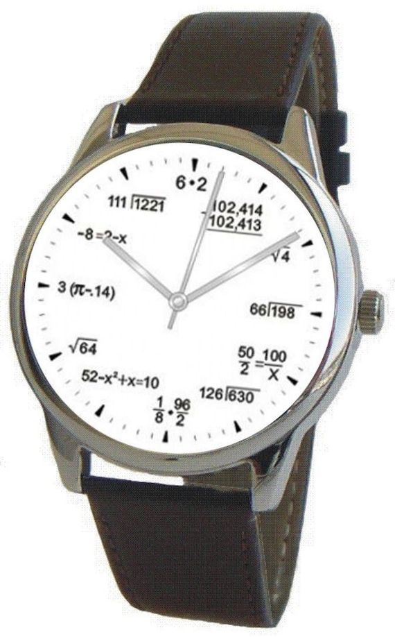 math equation wrist watch