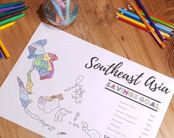 3,000 Dollars Savings Goal Tracker - Southeast Asia