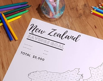 Savings Goal Tracker New Zealand 5,000 Dollars