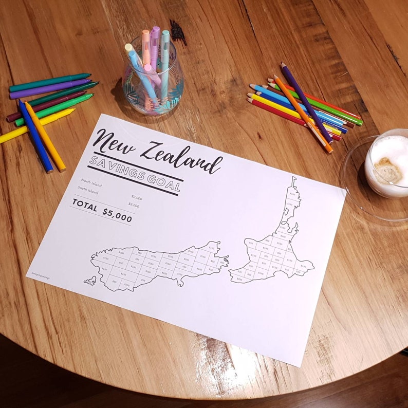 Savings Goal Tracker New Zealand 5,000 Dollars