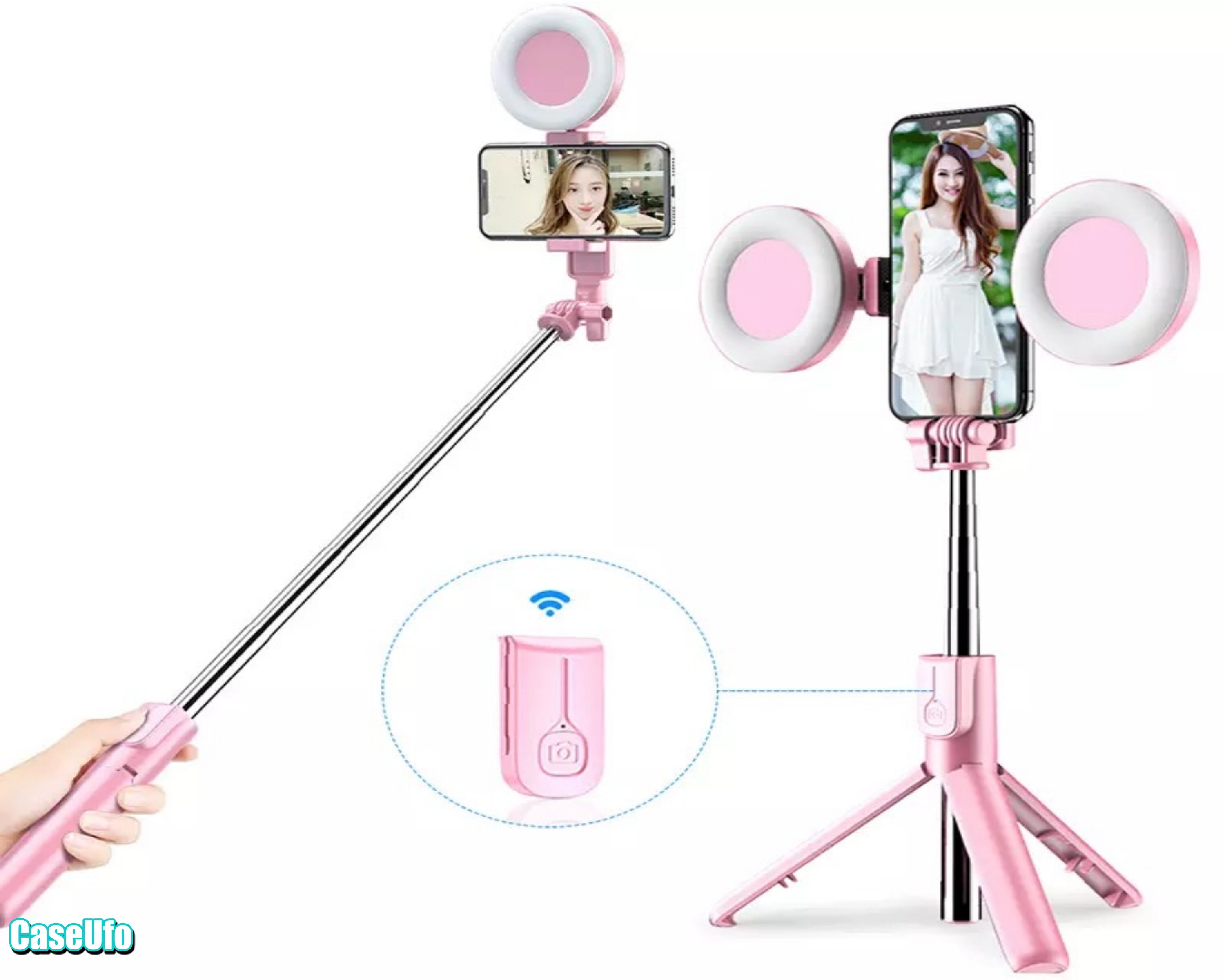 Bluetooth Selfie Stick LED Light Wireless Remote Control Etsy