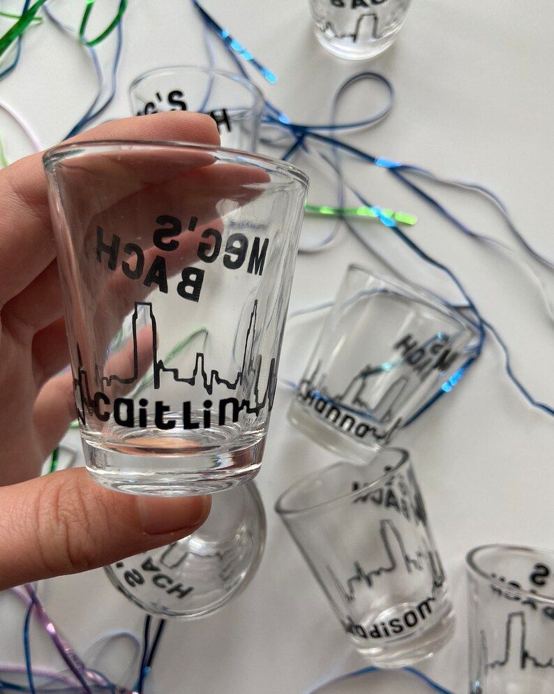 Custom NYC Themed Bachelorette Party Shot Glasses New York Etsy
