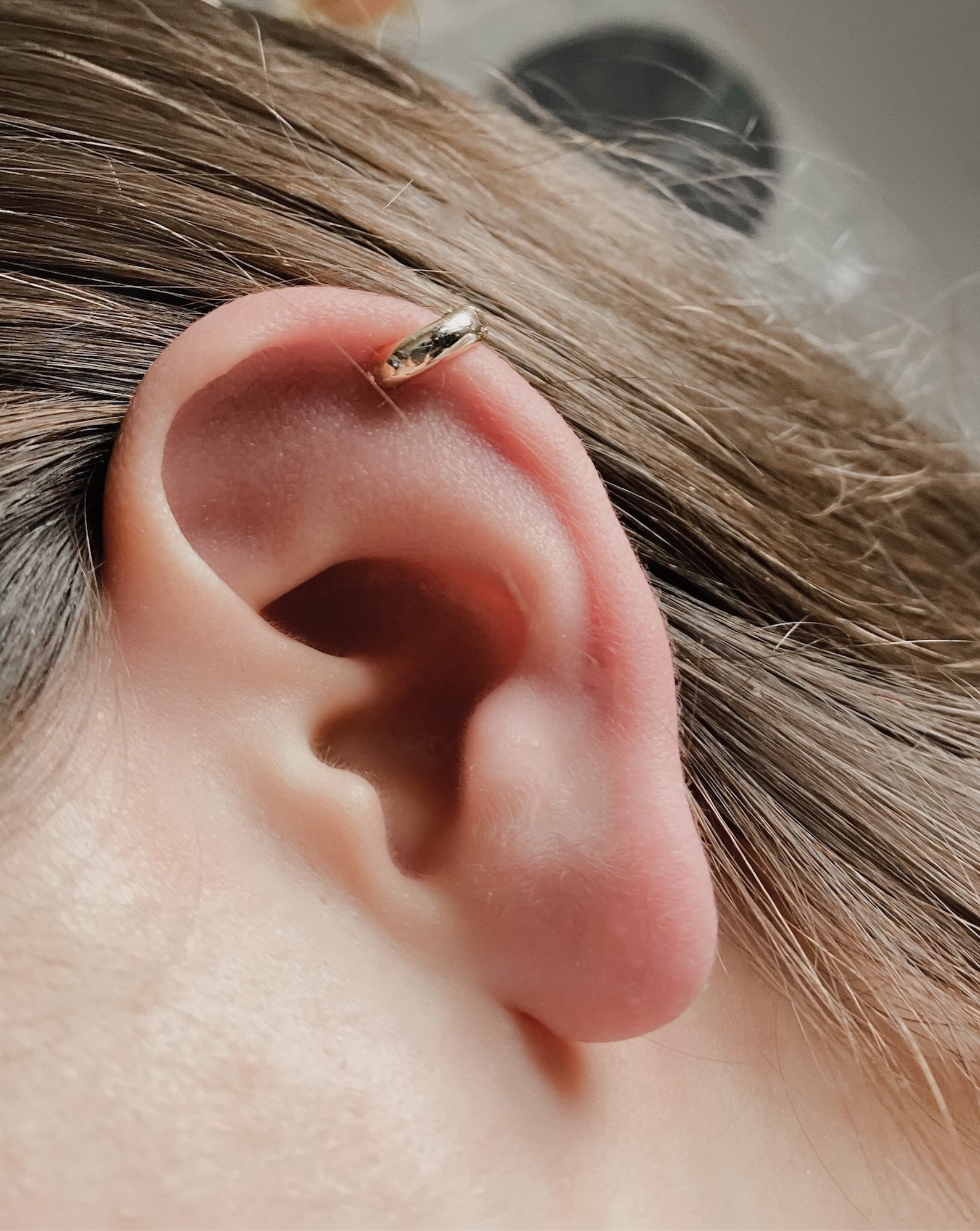 Thick Gold Cartilage Hoop Cartilage Statement Hoop Earring Etsy