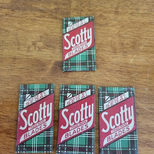Vintage Razor Blade SCOTTY Made by Segal One Wrapped Blade LOT of 4 Sealed Z1