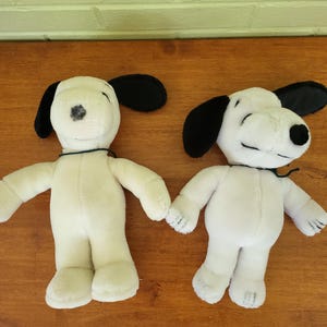 Vintage 1968 Peanuts SNOOPY Plush Stuffed Toy Doll Lot of 2 UF Syndicate T8