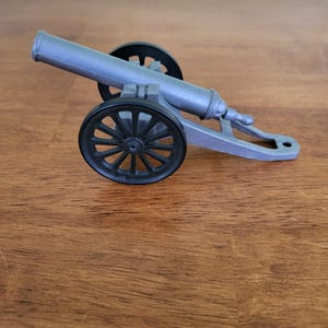 Vintage Toy Cannon Mini Cannon Civil War Era Plastic Gray 1970s T3