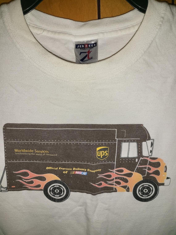 Vintage UPS Racing Shirt XL Short Sleeve Jerzees … - image 3