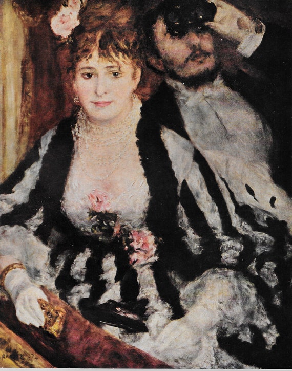 Vintage 1939 Rare Renoir Portrait French Offset Lithograph Vintage 1939 Rare Renoir Portrait French Offset Lithograph