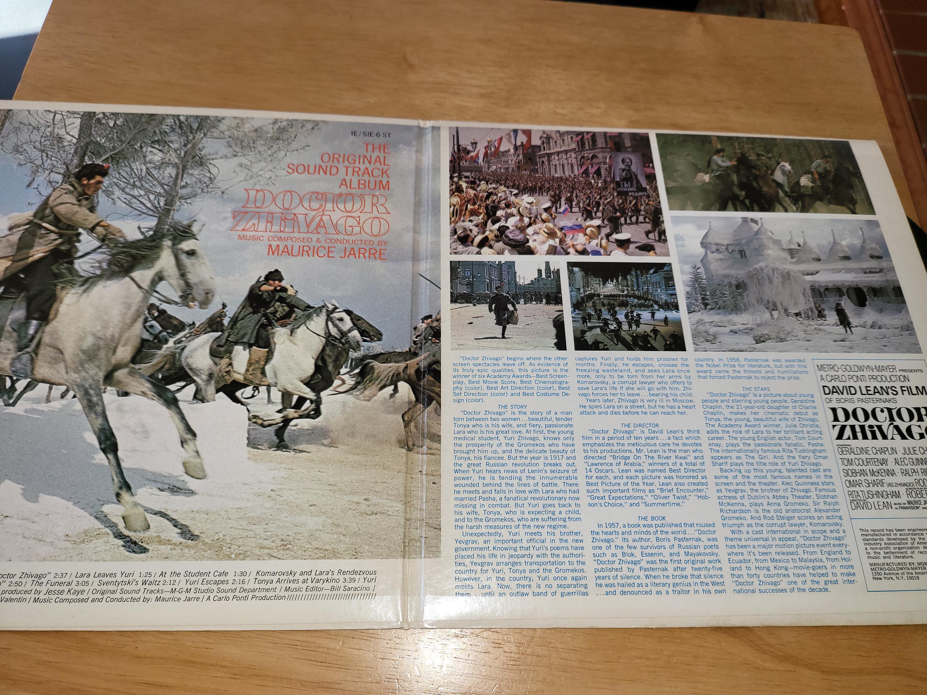 ドクトル・ジバゴ 透明レコード付き ドクトル・ジバゴ 映画サウンドトラック ビニール LP 1965 MGM