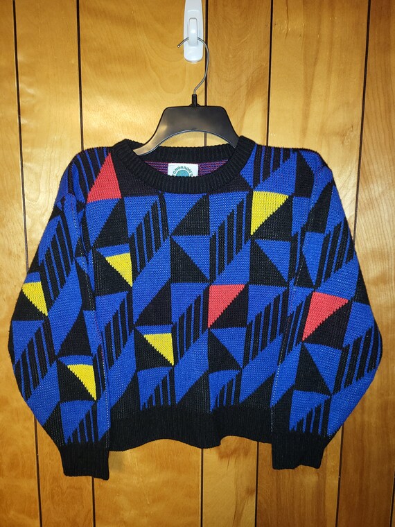 Vintage 80s 90s Boys Sweater MEDIUM (12-14) Wild C