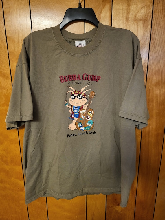 Vintage 1999 Bubba Gump Shirt 2XL Peace Love and G