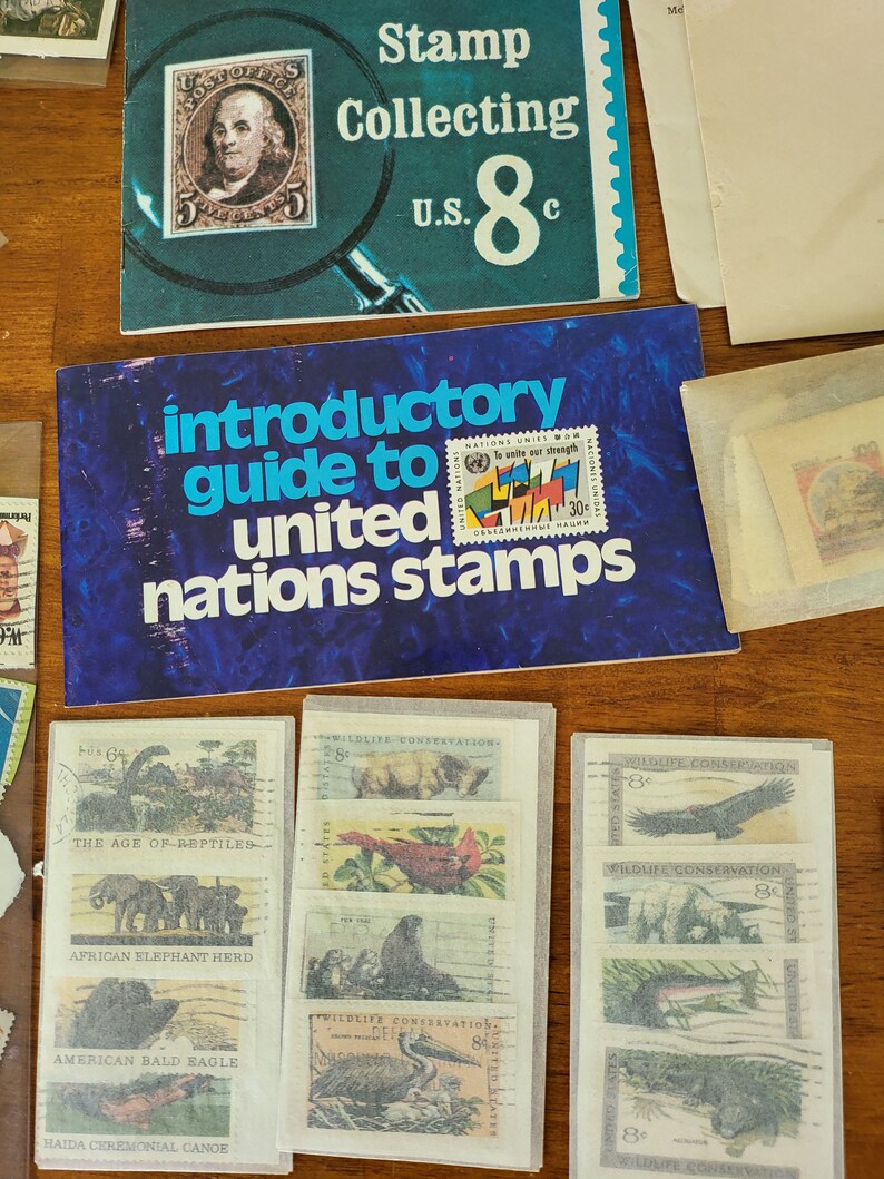 Vintage 1970s Treat Worldwide Stamp Collecting Album Stamps Huge Lot ...