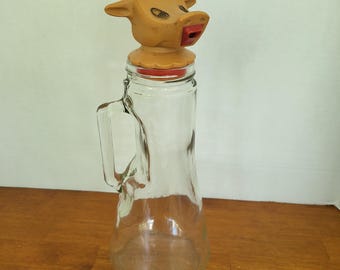 Vintage MOO COW Plastgräddkanna Whirley Mjölkrestaurang Matsal Retro Bondgård
