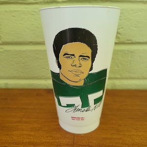 WINSTON HILL New York Jets Slurpee cup 7-11 vintage NFL 7-eleven 1972 T6