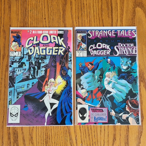 Cloak And Dagger Comic Book Lot of 2 (#2, Strange Tales #7) 80s Marvel Comics W1