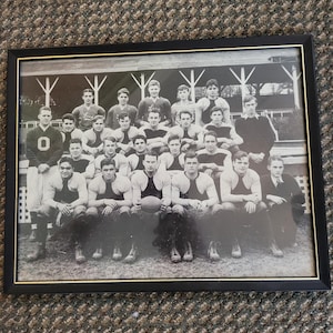 Vintage Antique Football Framed Photograph High School Team Staunton Virginia