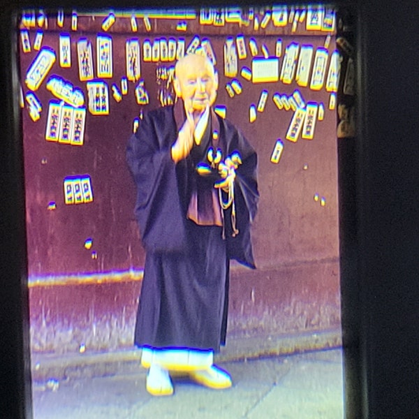 1980's Photo VINTAGE Found 35mm Nikko Japan Temple Monk 1980 Original S4-69