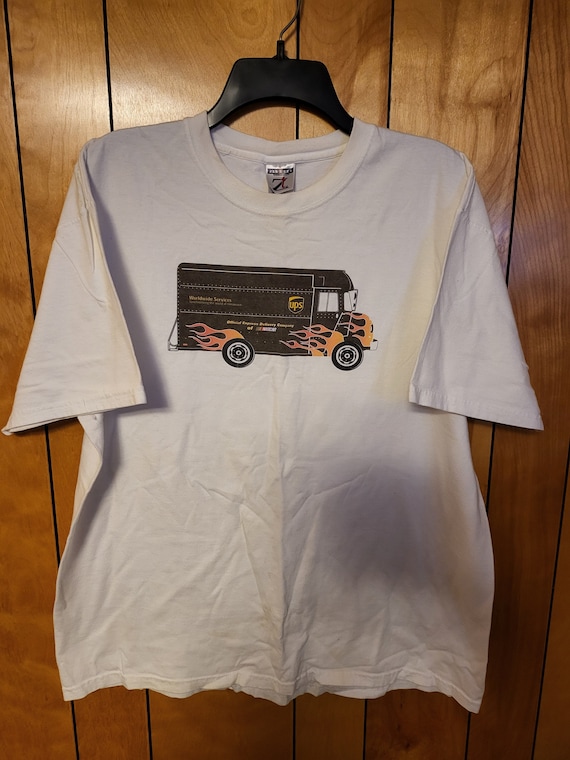Vintage UPS Racing Shirt XL Short Sleeve Jerzees … - image 2