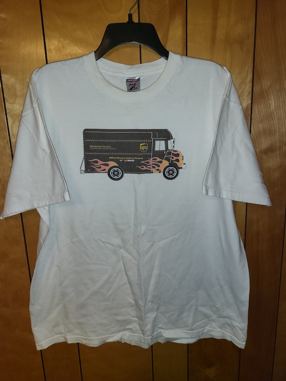Vintage UPS Racing Shirt XL Short Sleeve Jerzees … - image 1