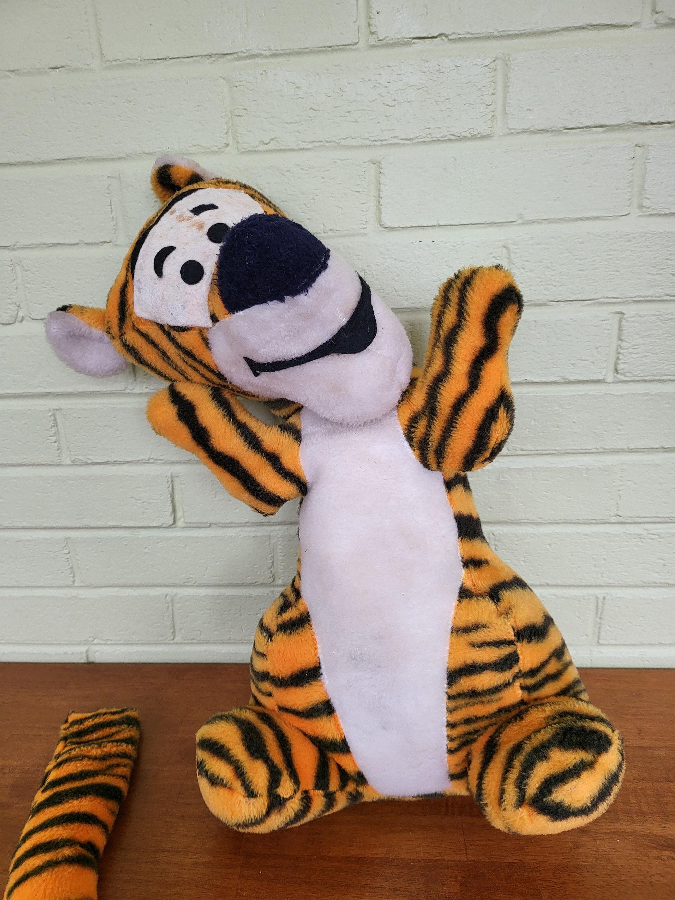 Vintage Tigger Stuffed Animal Walt Disney Plush Large 21 Foam Cotton 1970s T6 Etsy