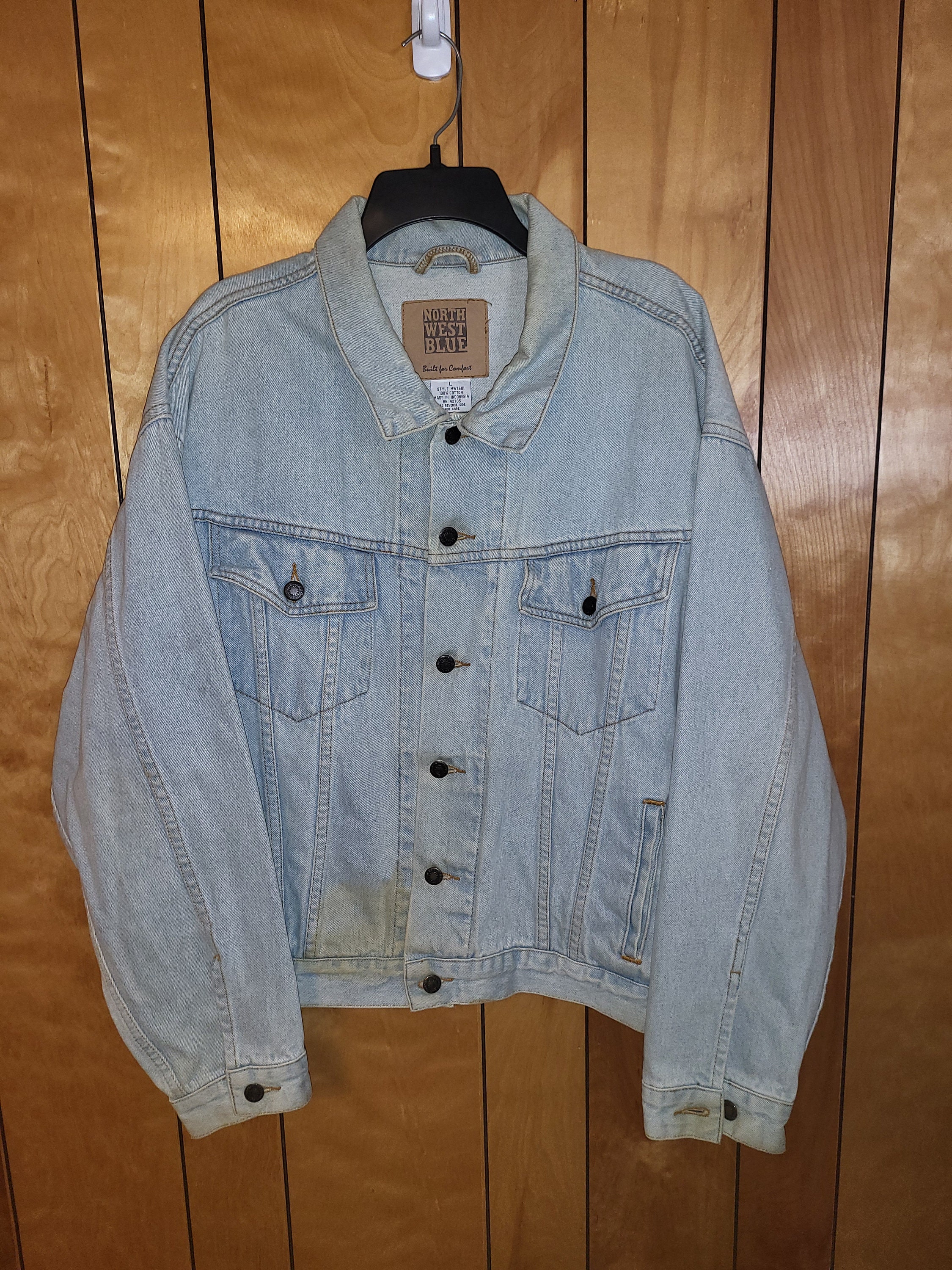 ◆DEINET◆ BUTTON POINT DENIM JACKET IN LIGHT BLUE KDCFU4FA2 Dusk Light Blue Denim Jackets - SG Lewis