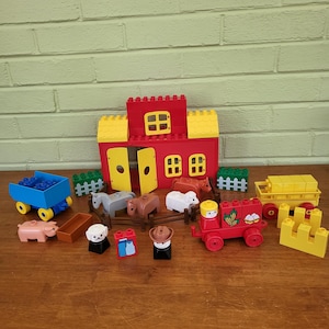 Vintage DUPLO Lego 2655 Juego de Granja Granero Hay Loft Personas