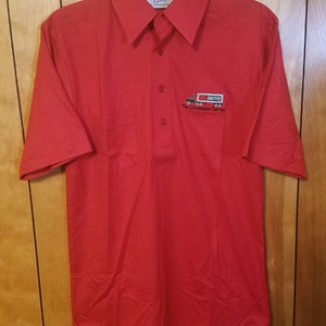 Smith&#39;s Trucking Vintage Uniform Shirt SMALL Short Sleeve RED Truck Logo VTG F2