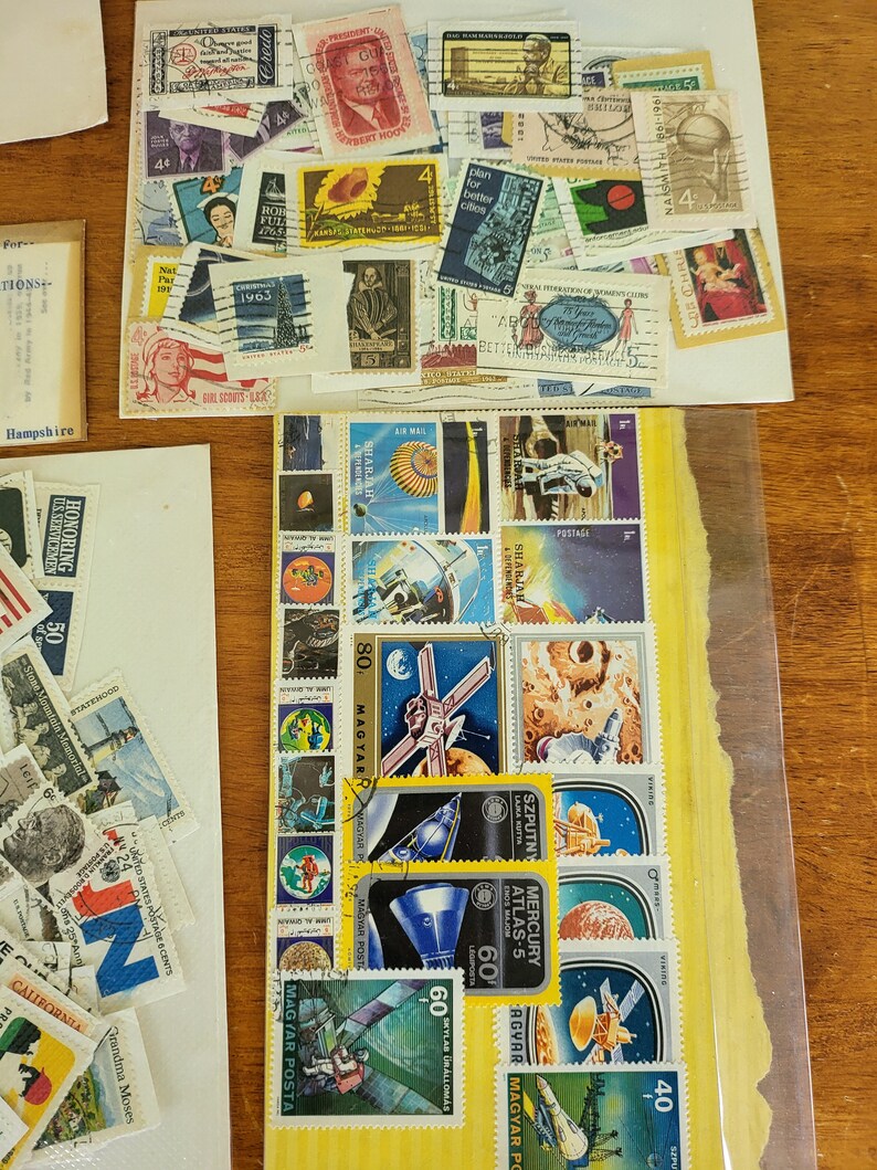 Vintage 1970s Treat Worldwide Stamp Collecting Album Stamps Huge Lot ...