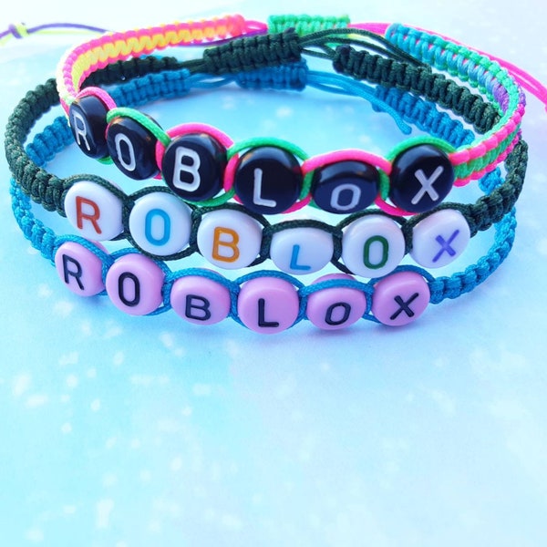 Gaming platform bracelet with stickers Kids gaming macrame bracelet 30 colours available party favours for kids gift ideas