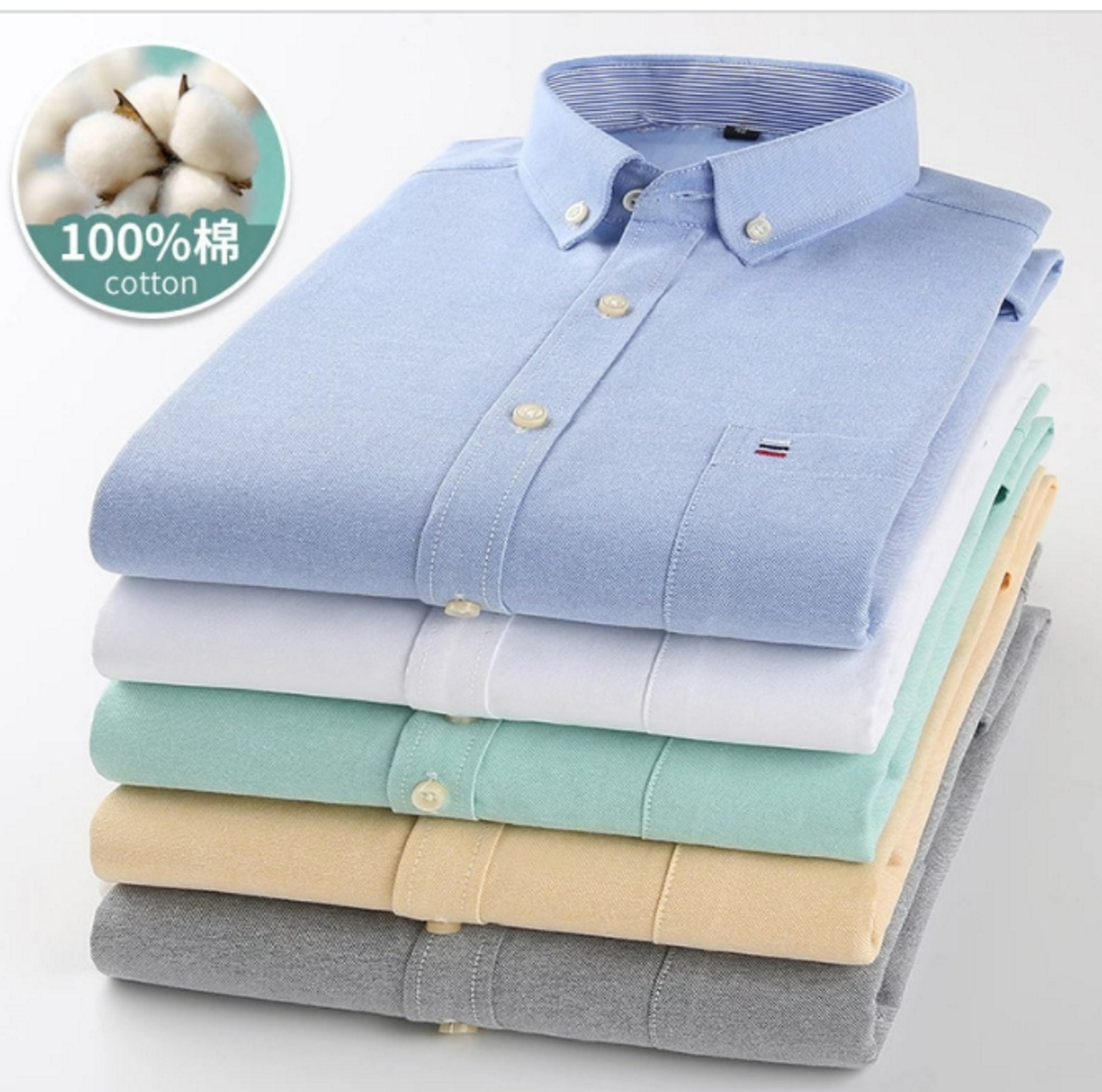 Mens Striped Shirts 100% Cotton Oxford 