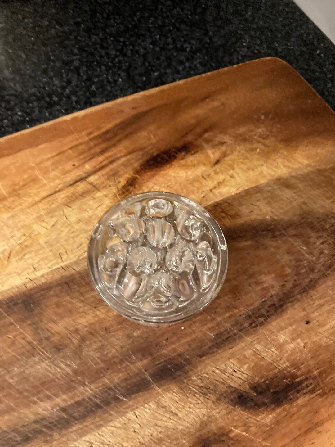 Vintage Glass Flower Frog Etsy