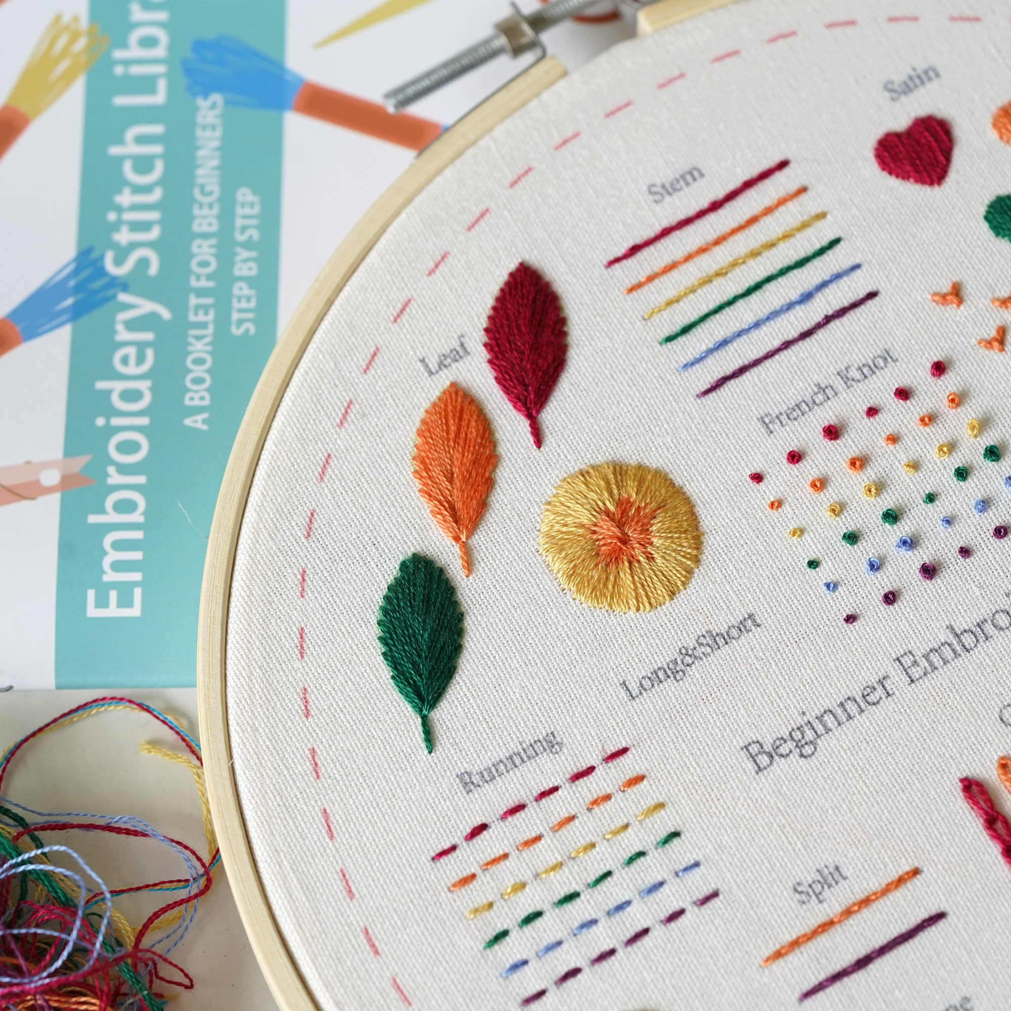 Embroidery Kit Beginner,beginner Embroidery Kit,embroidery Starter Kit,easy Embroidery  Kit,embroidery Sampler Kit,embroidery Stitch Sampler 